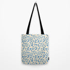 Organic Blue floral nature art doodle pattern Tote Bag Gallery Image 2