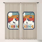 Spend The Day Skiing-Ski Badge Window Curtain Gallery Image 5