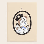 English Bulldog Sailor Illustration Poster Gallery Image 4