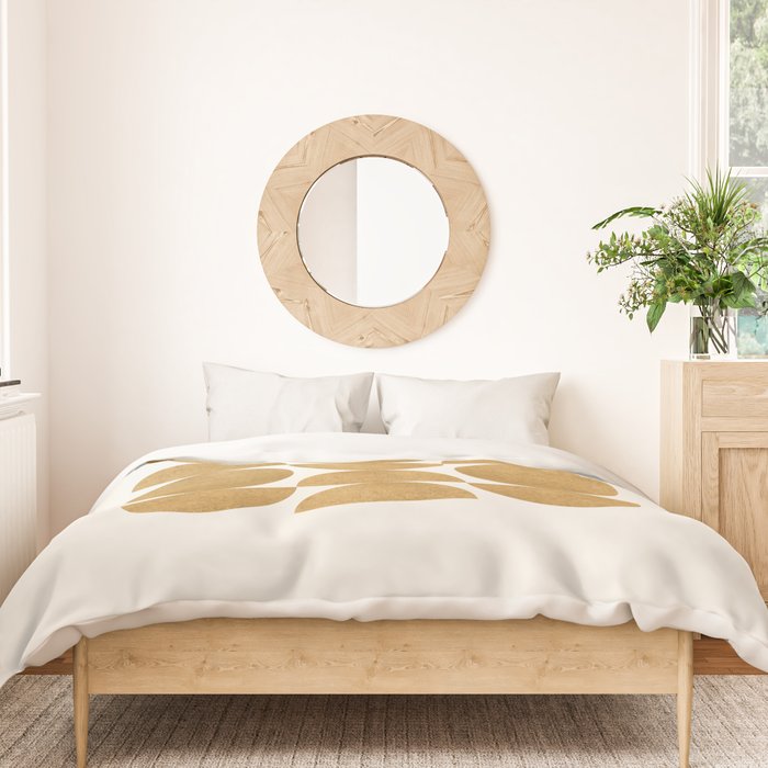 Gold Retro Scandinavian - Mid Century Modern Duvet Cover Gallery Image 3