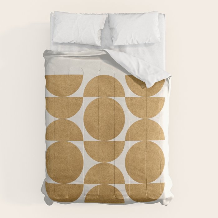 Gold Retro Scandinavian - Mid Century Modern Comforter Gallery Image 6