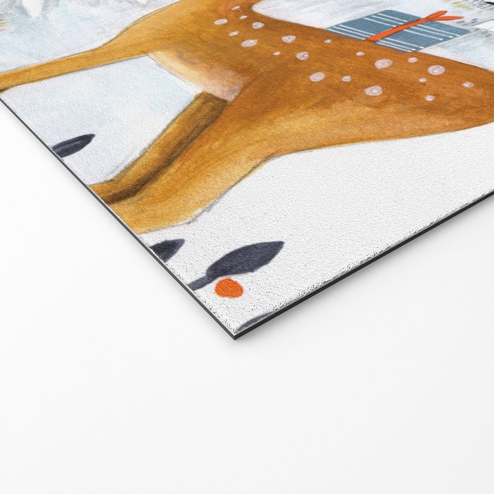 Christmas snow woodland animals Welcome Mat Gallery Image 2