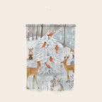 Christmas snow woodland animals Wall Hanging Gallery Image 1