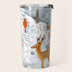 Christmas snow woodland animals Travel Mug Gallery Image 2