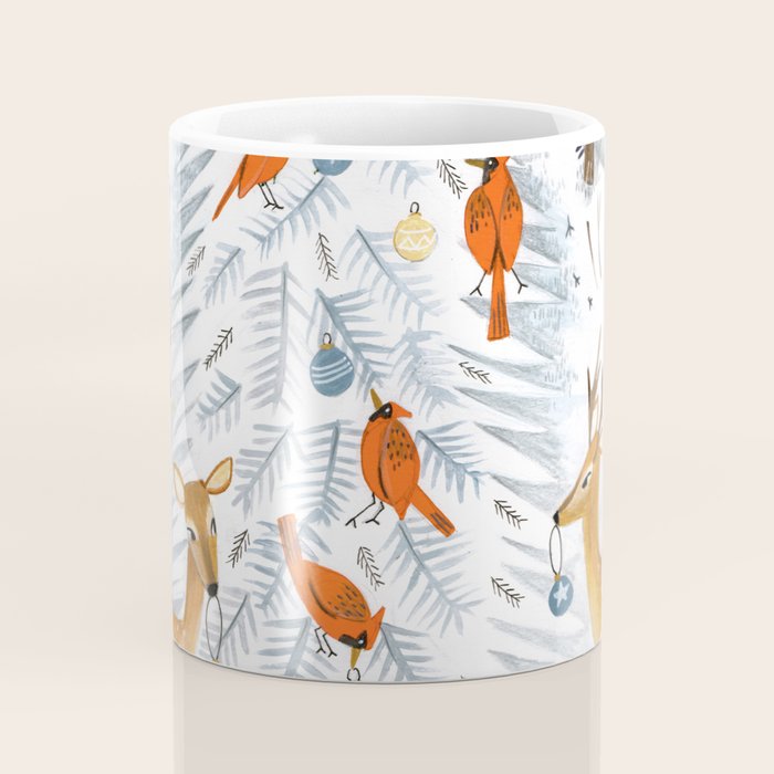 Christmas snow woodland animals Coffee Mug Gallery Image 4