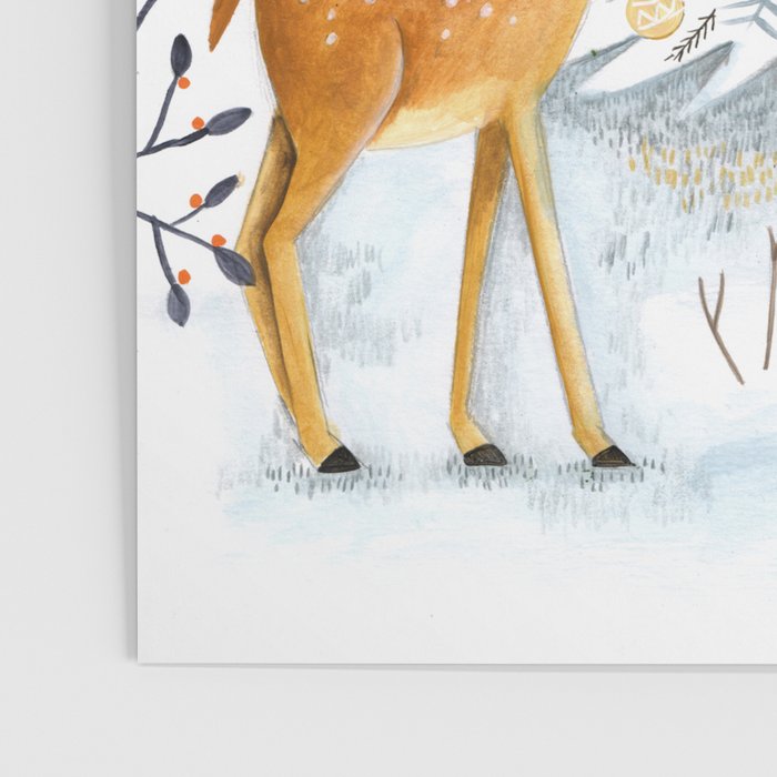 Christmas snow woodland animals Poster Gallery Image 3