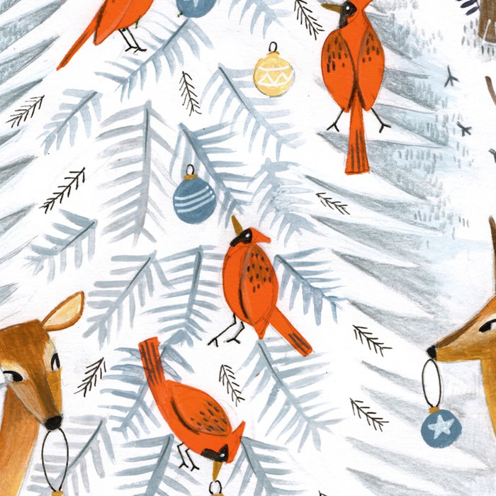 Christmas snow woodland animals Coffee Mug Gallery Image 2