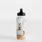 Christmas snow woodland animals Water Bottle Gallery Image 3