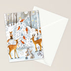 Christmas snow woodland animals Stationery Card Gallery Image 2