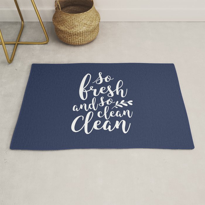 so fresh so clean clean (navy) Rug Gallery Image 1