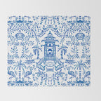 Coastal Chinoiserie  Throw Blanket Gallery Image 2