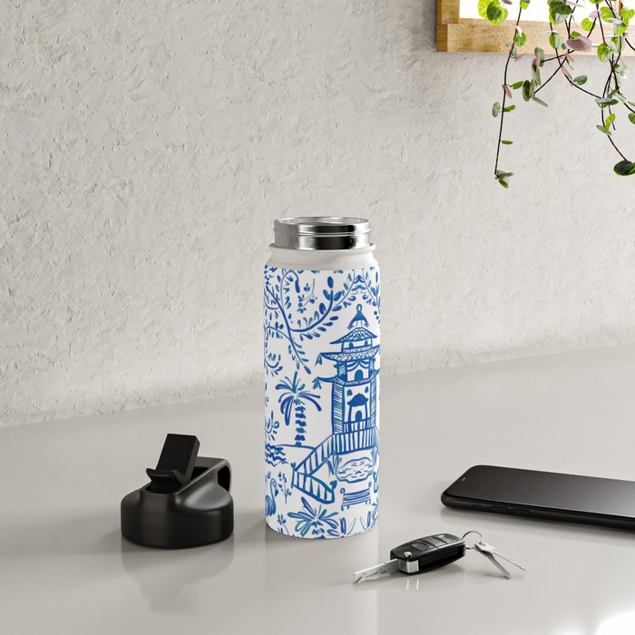 Coastal Chinoiserie  Water Bottle Gallery Image 4