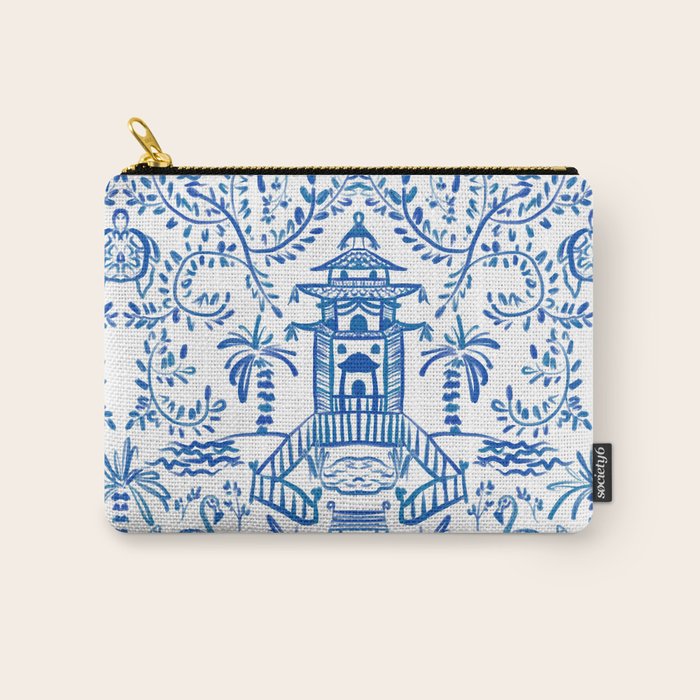 Coastal Chinoiserie  Carry All Pouch Gallery Image 1