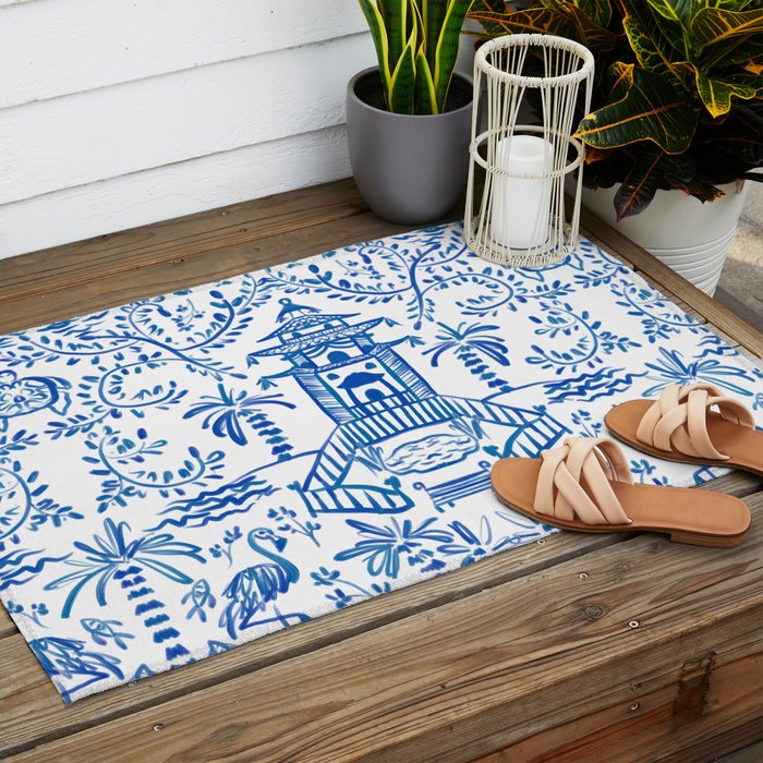 Coastal Chinoiserie  Outdoor Rug Gallery Image 2