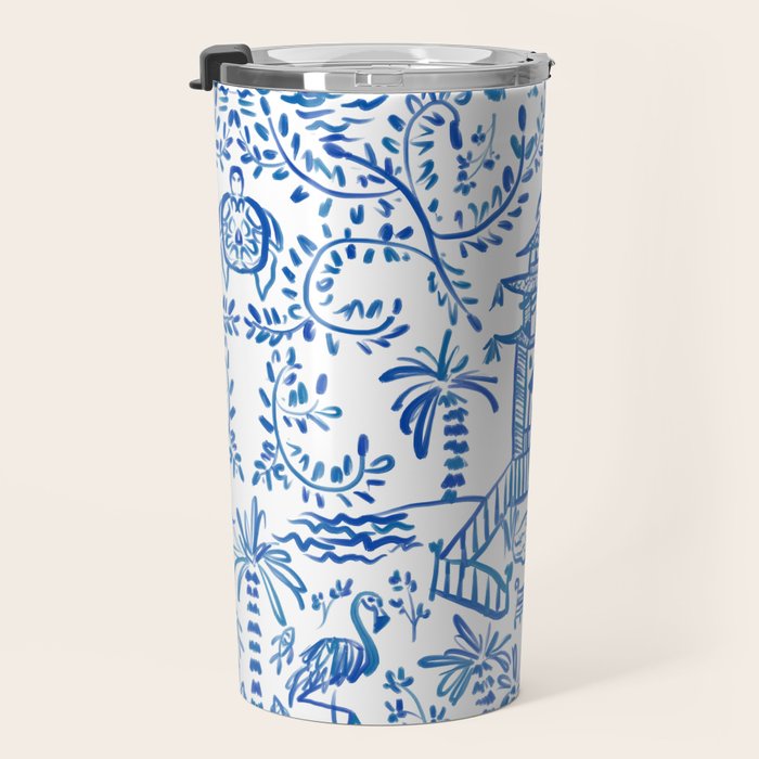 Coastal Chinoiserie  Travel Mug Gallery Image 3