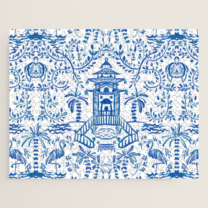 Coastal Chinoiserie  Jigsaw Puzzle Gallery Image 1