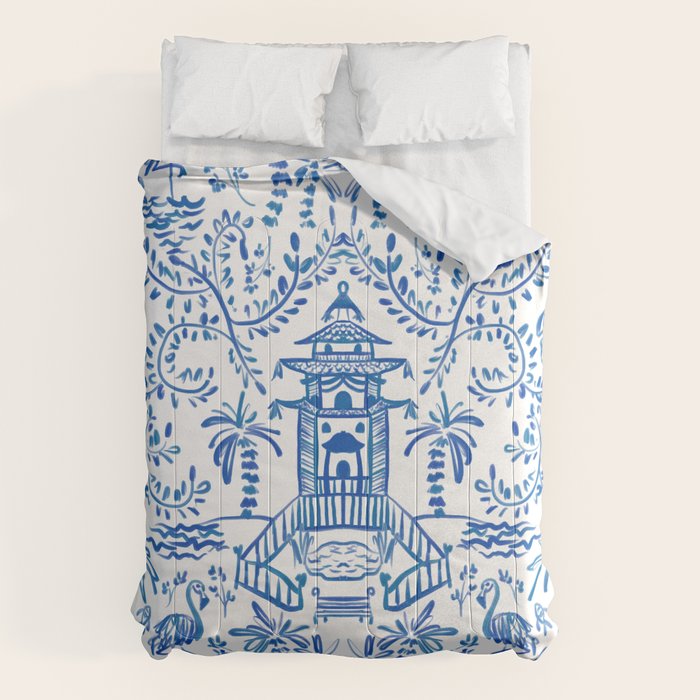 Coastal Chinoiserie  Comforter Gallery Image 1