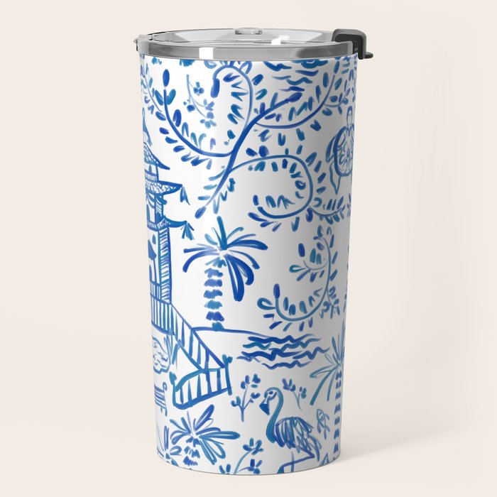 Coastal Chinoiserie  Travel Mug Gallery Image 2