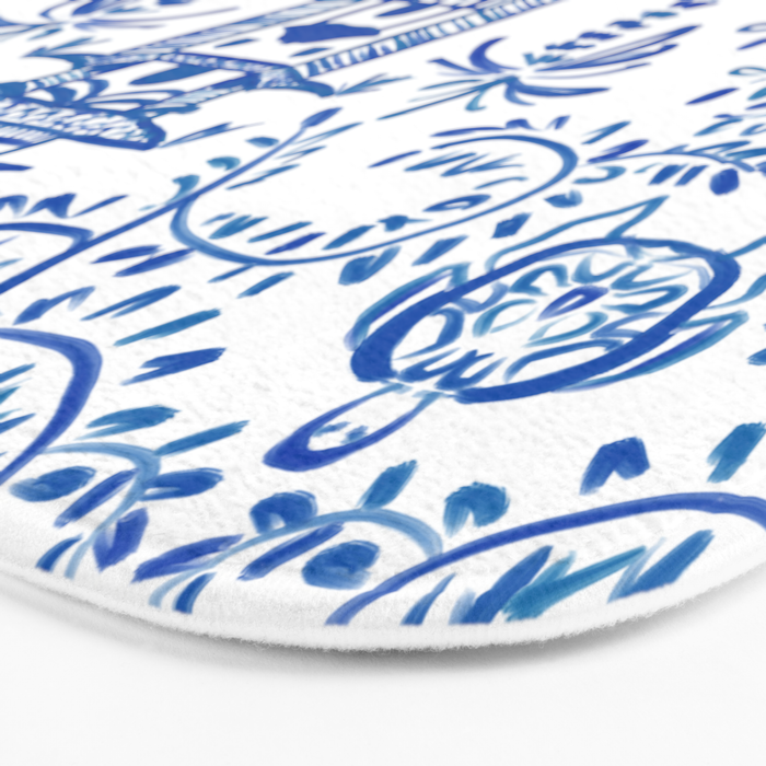 Coastal Chinoiserie  Bath Mat Gallery Image 3