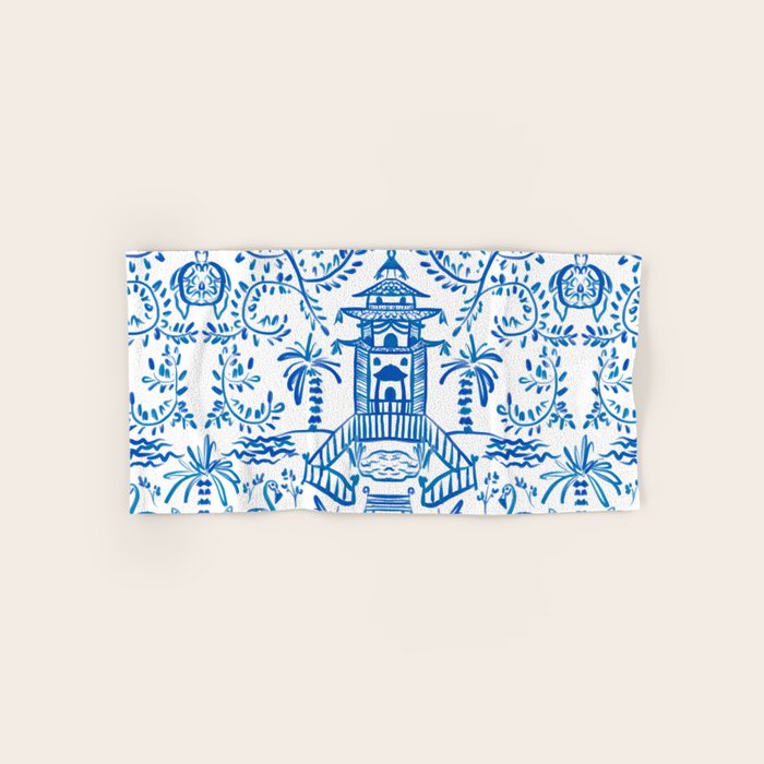 Coastal Chinoiserie  Bath Towel Gallery Image 1