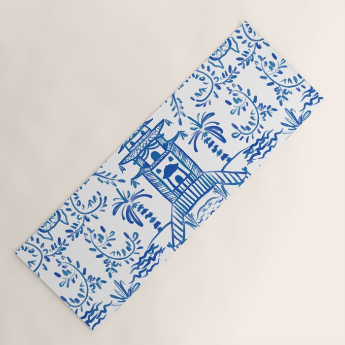 Coastal Chinoiserie  Yoga Mat Gallery Image 1