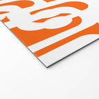 Mid Century Modern Loops Orange and White Abstract Pattern Welcome Mat Gallery Image 2
