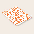 Mid Century Modern Loops Orange and White Abstract Pattern Notebook Gallery Image 2