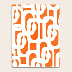 Mid Century Modern Loops Orange and White Abstract Pattern Notebook Gallery Image 4