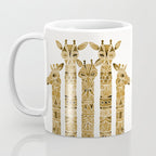 Giraffes - Sepia Palette Coffee Mug Gallery Image 3