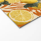 Bold Lemon Citrus Pattern Welcome Mat Gallery Image 2