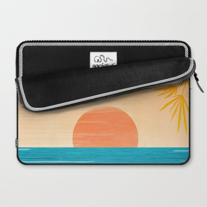 Orange Tropical Sunset Landscape 2 Laptop Sleeve Gallery Image 2