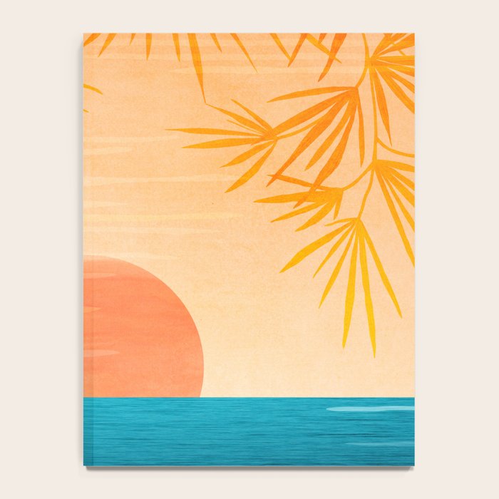 Orange Tropical Sunset Landscape 2 Notebook Gallery Image 4