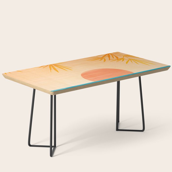 Orange Tropical Sunset Landscape 2 Coffee Table Gallery Image 1