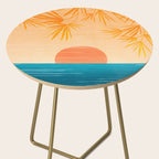 Orange Tropical Sunset Landscape 2 Side Table Gallery Image 2