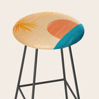 Orange Tropical Sunset Landscape 2 Stool Gallery Image 2