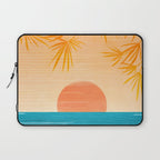 Orange Tropical Sunset Landscape 2 Laptop Sleeve Gallery Image 1
