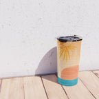 Orange Tropical Sunset Landscape 2 Travel Mug Gallery Image 4