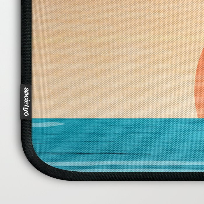 Orange Tropical Sunset Landscape 2 Laptop Sleeve Gallery Image 3