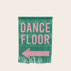 Dance Floor Left Arrow (Green Pink) Wall Hanging Gallery Image 1