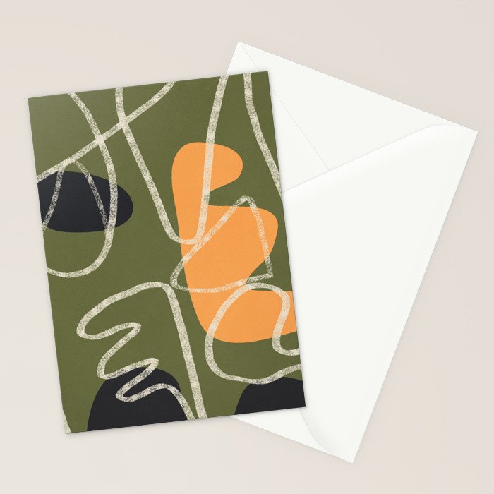 Organic Minimalist Layers 8 Stationery Card Gallery Image 2