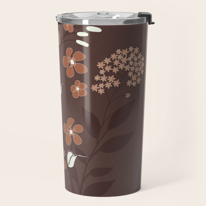 Floral Mocha 2 Travel Mug Gallery Image 2
