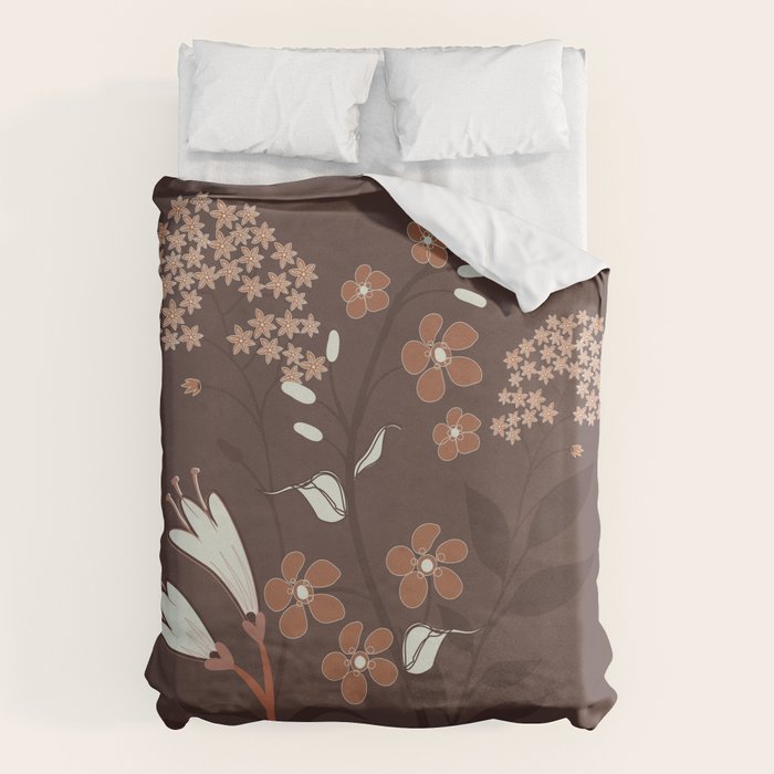 Floral Mocha 2 Duvet Cover Gallery Image 6