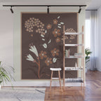 Floral Mocha 2 Wall Mural Gallery Image 1