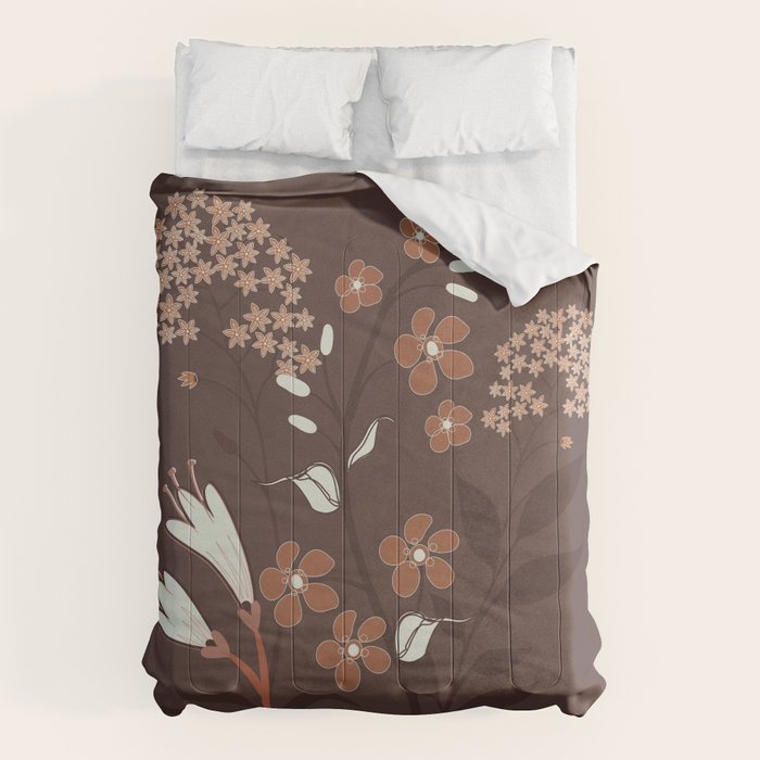 Floral Mocha 2 Comforter Gallery Image 1