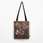 Floral Mocha 2 Tote Bag Gallery Image 2