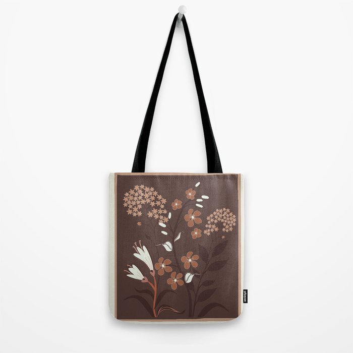 Floral Mocha 2 Tote Bag Gallery Image 2