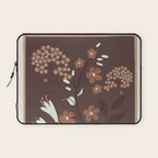 Floral Mocha 2 Laptop Sleeve Gallery Image 1