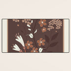 Floral Mocha 2 Desk Mat Gallery Image 3