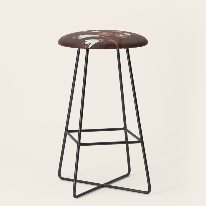 Floral Mocha 2 Stool Gallery Image 1