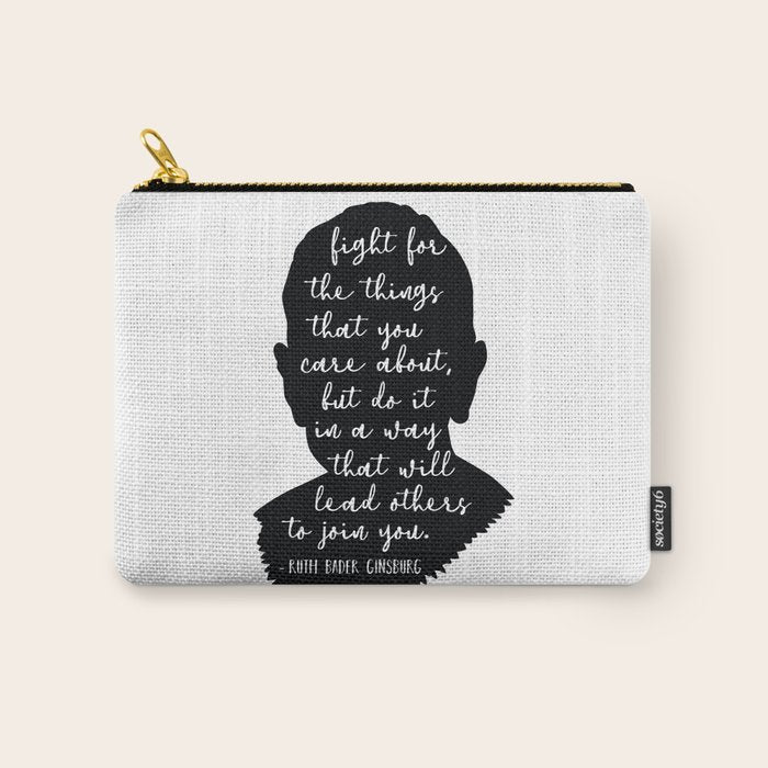 Ruth Bader Ginsburg Quote Carry All Pouch Gallery Image 1